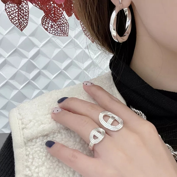 Chunky Large Hoop Earrings | 925 Sterling Silver - Picture 4 of 11